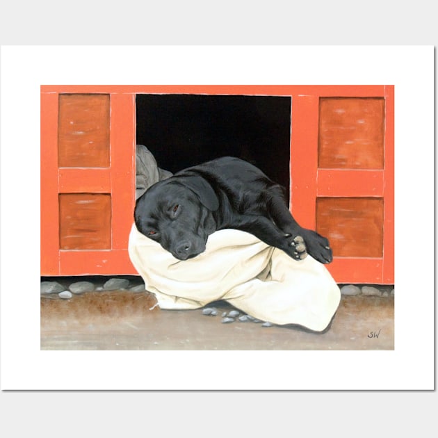 Black Labrador Wall Art by Sandra Warmerdam